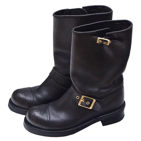 vintage chanel motorcycle boots|Chanel boots online.